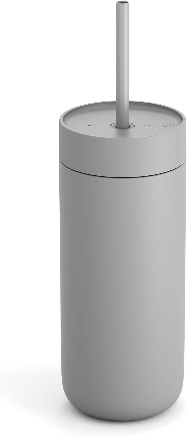 Carter Cold Ceramic Lined Tumbler 16 oz with Straw Lid, BPA-Free