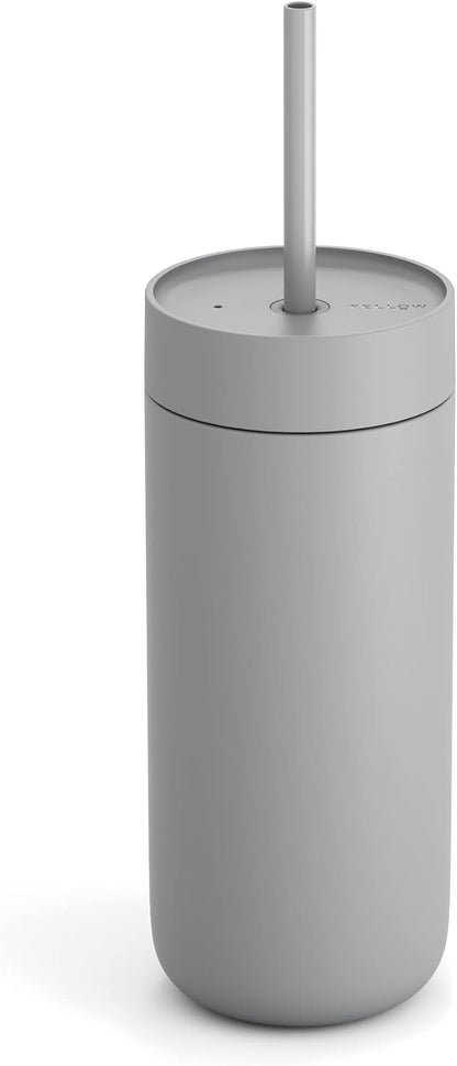 Carter Cold Ceramic Lined Tumbler 16 oz with Straw Lid, BPA-Free