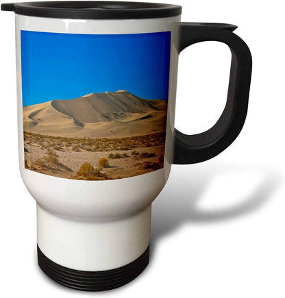 Usa California Death Valley Np, Eureka Dunes, LC Mtn Range 14oz Stainless Steel Travel Mug