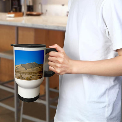 Usa California Death Valley Np, Eureka Dunes, LC Mtn Range 14oz Stainless Steel Travel Mug