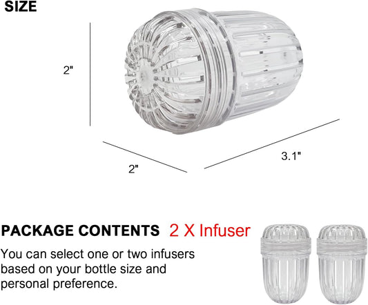 2PCS Fruit Infuser Insert,Flower Tea Infuser for Wide Mouth Water Bottles,Compatible with Stanley,Hydro Flask,Iron Flask, Takeya, ThermoFlask and Similar