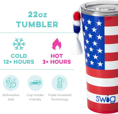 32oz Insulated Tumbler with Lid, Let's Go Girls | Triple Insulated Stainless Steel - Lid Included - Keeps Drinks Cold or Hot - Cup Holder Friendly - Dishwasher Safe