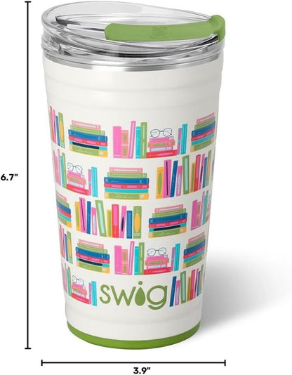 32oz Insulated Tumbler with Lid, Let's Go Girls | Triple Insulated Stainless Steel - Lid Included - Keeps Drinks Cold or Hot - Cup Holder Friendly - Dishwasher Safe