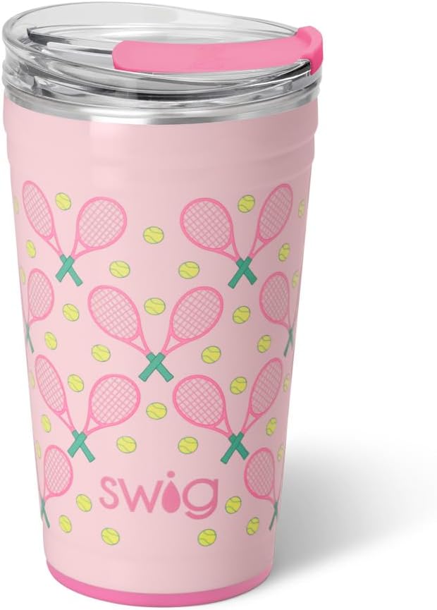32oz Insulated Tumbler with Lid, Let's Go Girls | Triple Insulated Stainless Steel - Lid Included - Keeps Drinks Cold or Hot - Cup Holder Friendly - Dishwasher Safe