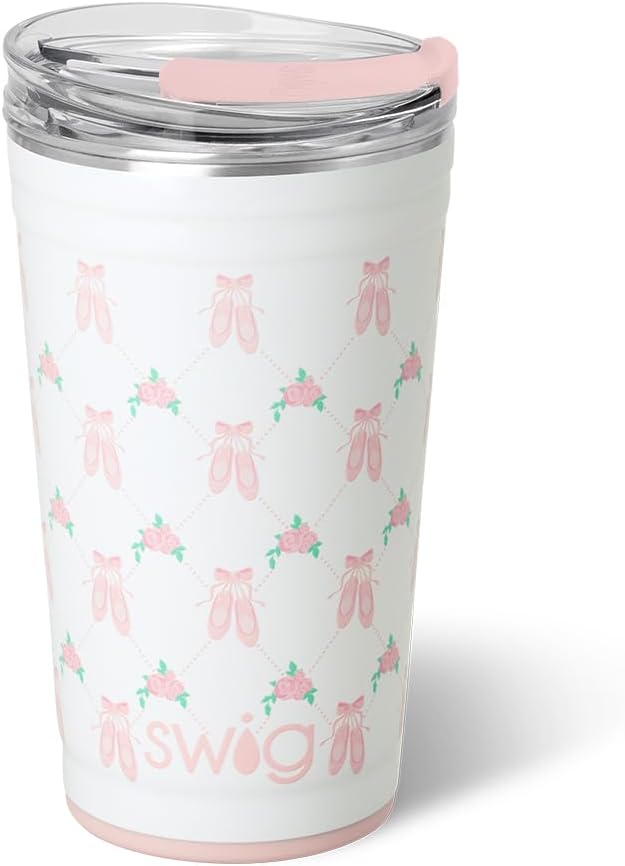 32oz Insulated Tumbler with Lid, Let's Go Girls | Triple Insulated Stainless Steel - Lid Included - Keeps Drinks Cold or Hot - Cup Holder Friendly - Dishwasher Safe