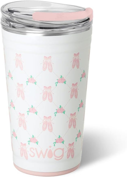 32oz Insulated Tumbler with Lid, Let's Go Girls | Triple Insulated Stainless Steel - Lid Included - Keeps Drinks Cold or Hot - Cup Holder Friendly - Dishwasher Safe