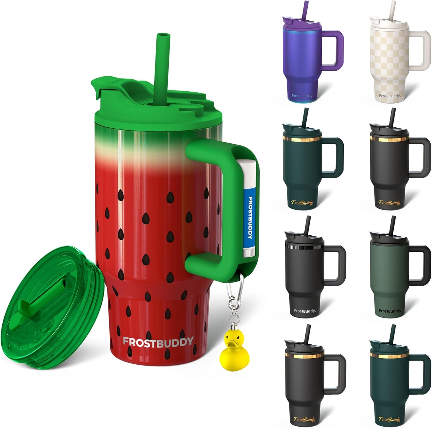 Thicc Buddy 16oz Tumbler - Insulated Stainless Steel (Cinnamon) | Double-wall vacuum insulated | Spill-proof flip lid | 18/8 premium stainless steel | Cup-holder friendly - Colors C