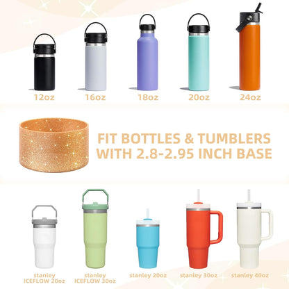 Glitter Silicone Boot for Stanley Tumbler 40oz&30oz and More Bottle