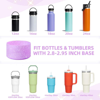 Glitter Silicone Boot for Stanley Tumbler 40oz&30oz and More Bottle