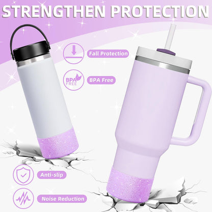 Glitter Silicone Boot for Stanley Tumbler 40oz&30oz and More Bottle