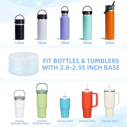 Glitter Silicone Boot for Stanley Tumbler 40oz&30oz and More Bottle