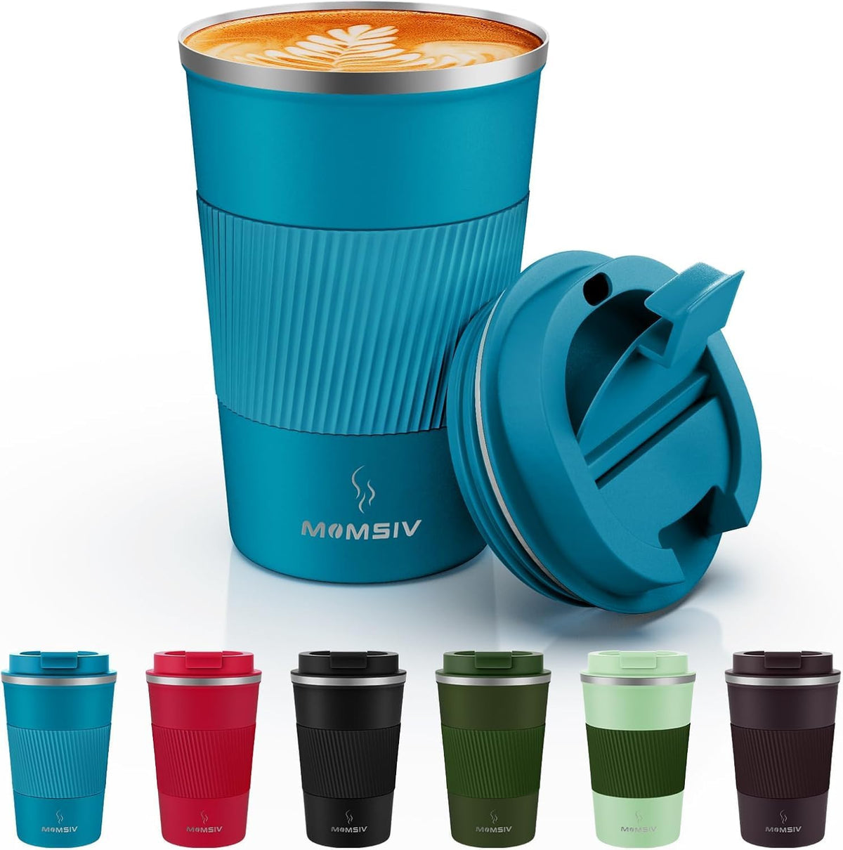 12oz Travel Coffee Mug, Insulated Coffee Cup with Leakproof Lid