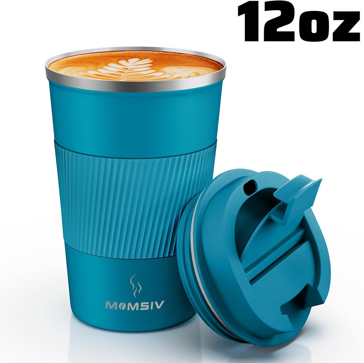 12oz Travel Coffee Mug, Insulated Coffee Cup with Leakproof Lid