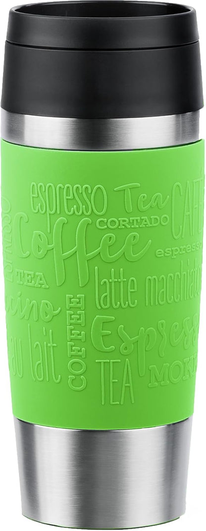 N20208 Travel Mug Classic Insulated Mug 0.36 Litres Comfort Screw Cap Stainless Steel 4 Hours Hot and 8 Hours Cold 100% Leak-Proof Dishwasher Safe 360° Drinking Opening Mustard Yellow