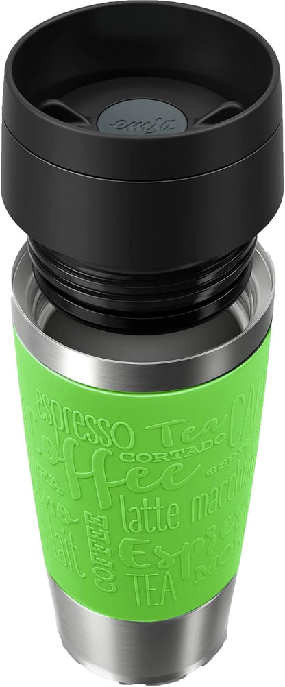 N20208 Travel Mug Classic Insulated Mug 0.36 Litres Comfort Screw Cap Stainless Steel 4 Hours Hot and 8 Hours Cold 100% Leak-Proof Dishwasher Safe 360° Drinking Opening Mustard Yellow