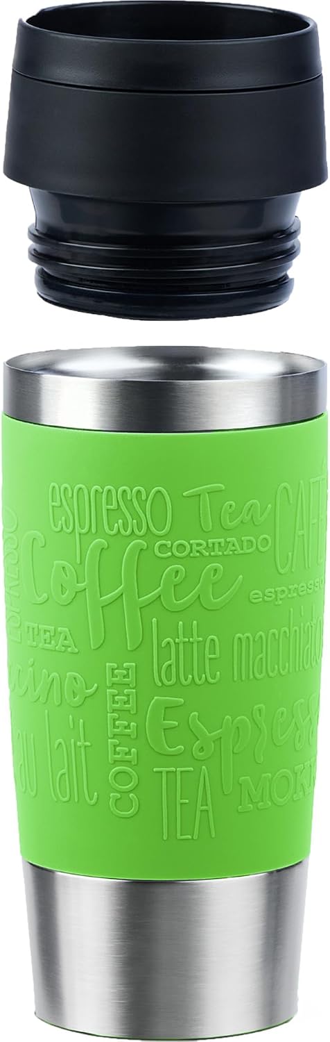 N20208 Travel Mug Classic Insulated Mug 0.36 Litres Comfort Screw Cap Stainless Steel 4 Hours Hot and 8 Hours Cold 100% Leak-Proof Dishwasher Safe 360° Drinking Opening Mustard Yellow