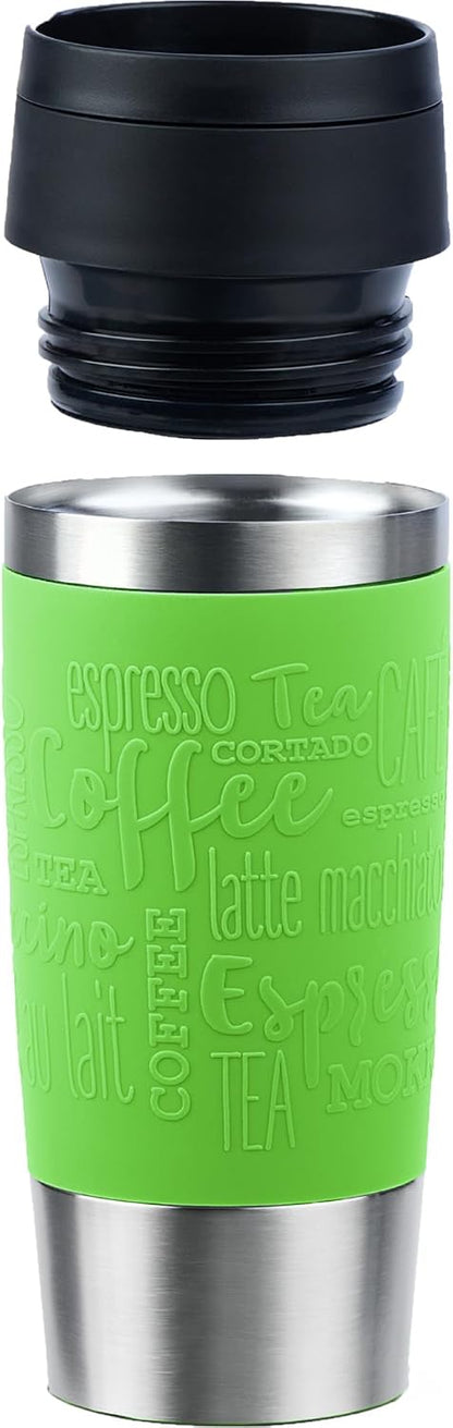 N20208 Travel Mug Classic Insulated Mug 0.36 Litres Comfort Screw Cap Stainless Steel 4 Hours Hot and 8 Hours Cold 100% Leak-Proof Dishwasher Safe 360° Drinking Opening Mustard Yellow