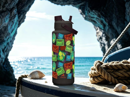 26 oz Insulated Water Bottle with 2-in-1 Straw and Spout Lid, Keep Cold 24H, Leak-Proof, Fits in Car Cup Holder, Stainless Steel Water Bottle for Sports, Gym, Travel, and School (Mousse) - Colors A