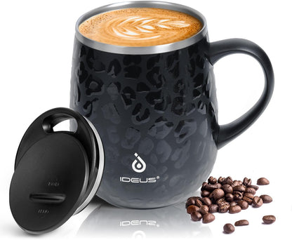 16 oz Insulated Coffee Mug with Lid and Handle (Eggshell Blue) - Colors B