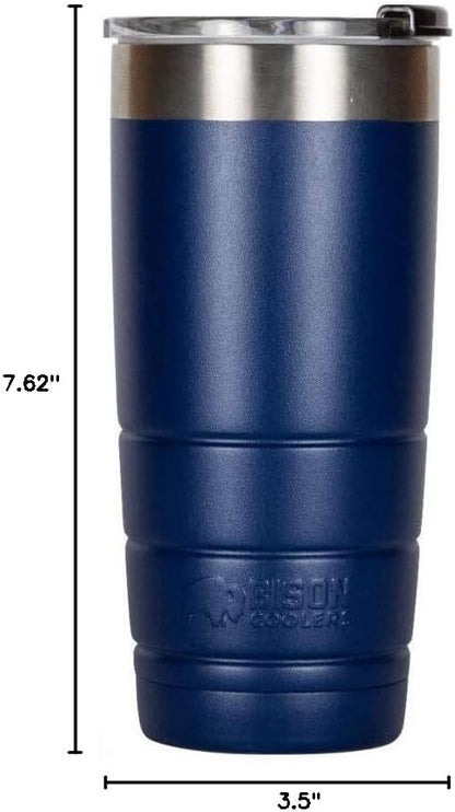 22 oz Navy Tumbler | Sweat Proof Design for Hot or Cold Beverages