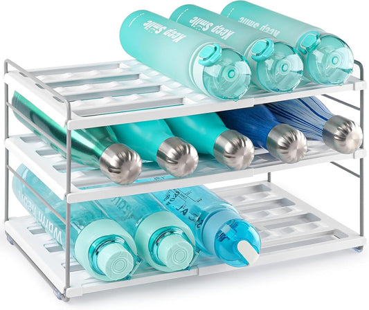 3-Tier Expandable Water Bottle Organizer Holder for 12-40oz Tumblers
