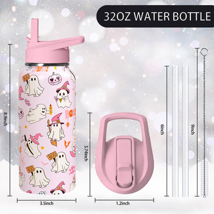 32 oz Pickleball Insulated Water Bottle with Straw - Pickleball Gym Hiking Sports Coffee Mug | Perfect Pickleball Gifts for Women, Pickleball Decor Accessories - Colors A