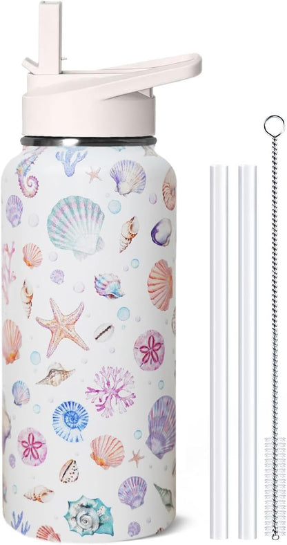 32 oz Pickleball Insulated Water Bottle with Straw - Pickleball Gym Hiking Sports Coffee Mug | Perfect Pickleball Gifts for Women, Pickleball Decor Accessories - Colors A
