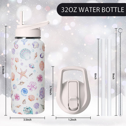32 oz Pickleball Insulated Water Bottle with Straw - Pickleball Gym Hiking Sports Coffee Mug | Perfect Pickleball Gifts for Women, Pickleball Decor Accessories - Colors A