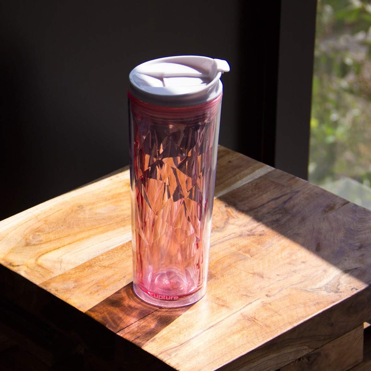 Crystal Click & Seal Shake Tumbler Cup for Hot or Cold Drinks - 22 oz (Black Diamond)