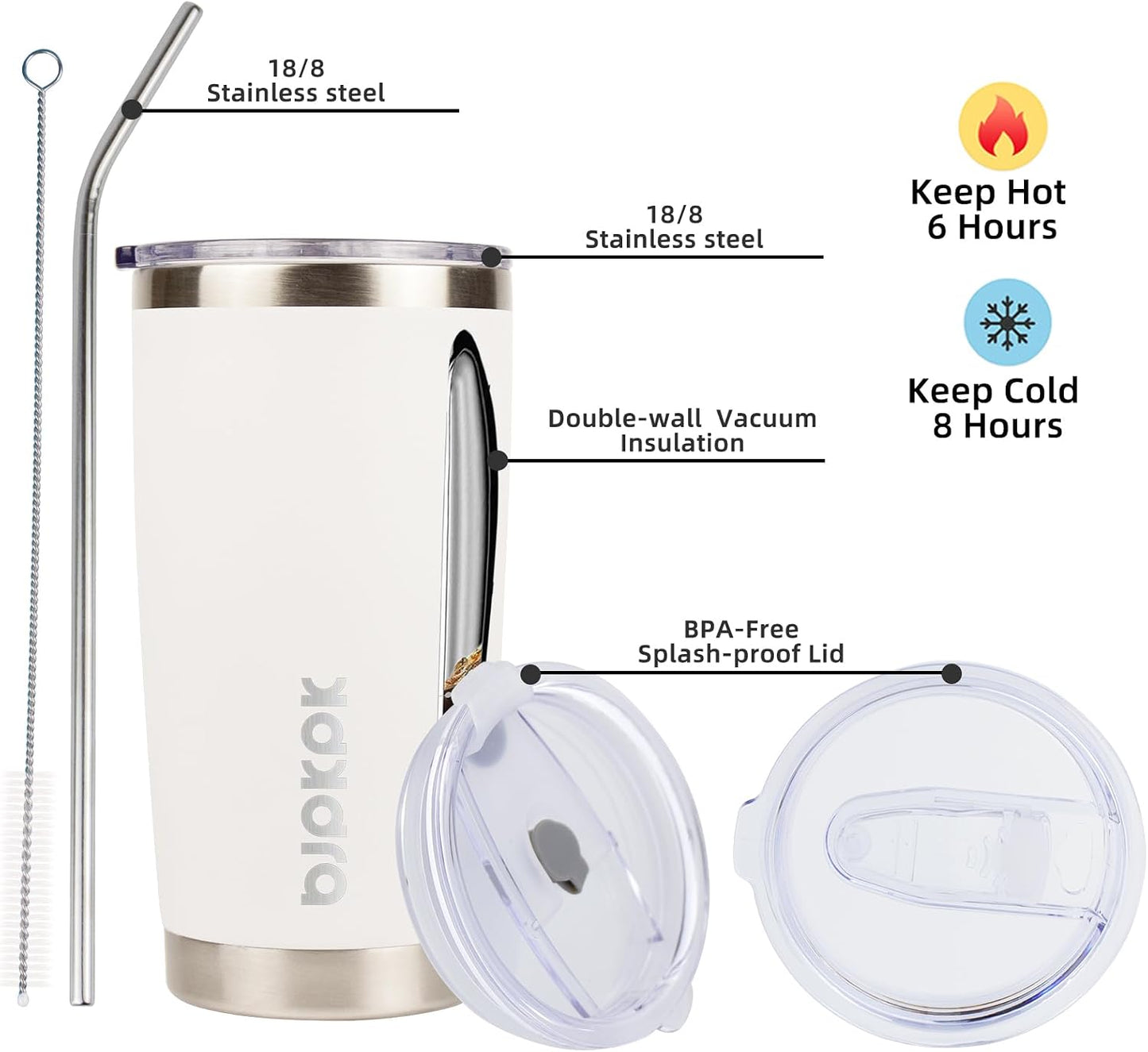 30 oz Tumbler with Lid and Straw, Insulated Stainless Steel Cup | Double Wall Vacuum, BPA Free, Leak Proof, Keeps Hot/Cold, Travel & Beach Ready, Car Holder Fit, Brick Red - Colors A