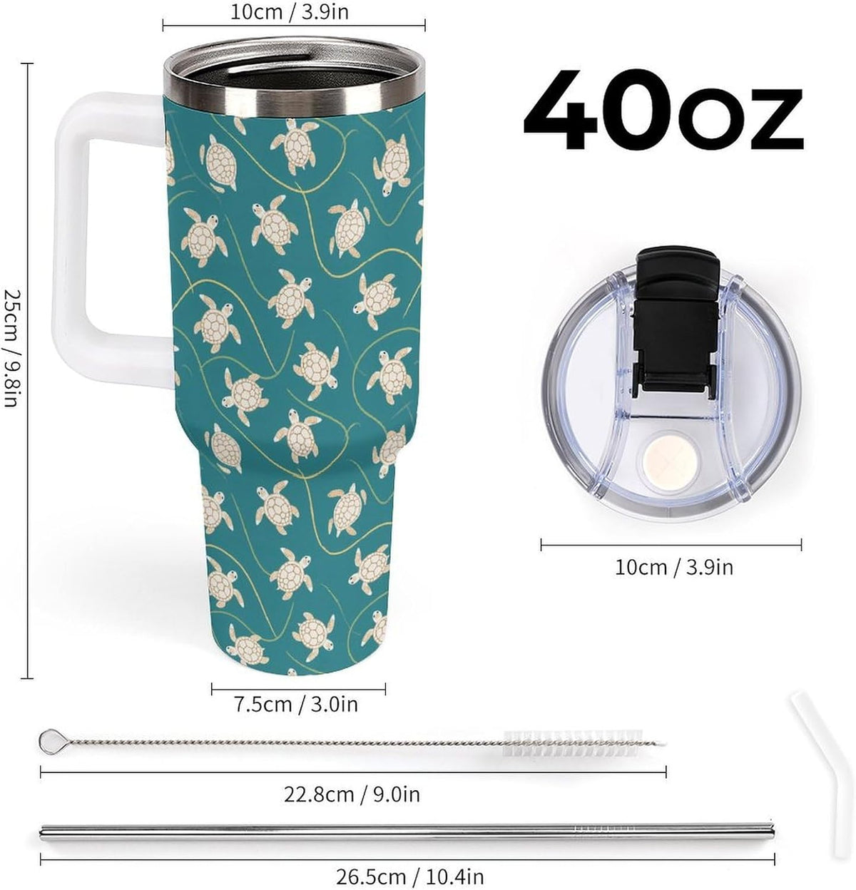 Leakproof Tumbler Vacuum Sealed Car Holder Friendly For Travel Simple Minimalist White Poppy Flower Pattern Coffee Mug Light Rose Red-style-27 - Colors E
