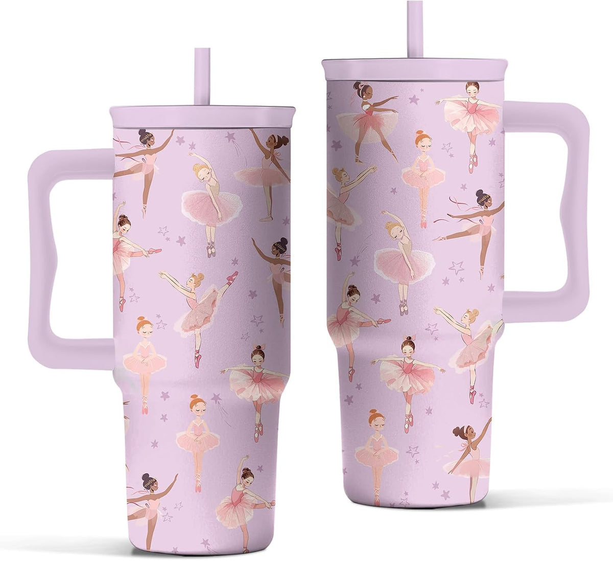 Elephant Tumbler 40oz with Handle and Straw - Funny White Elephant Gifts for Women Men, Office Christmas Gift for Coworkers, Insulated Travel Mug, Cute Elephant Cup