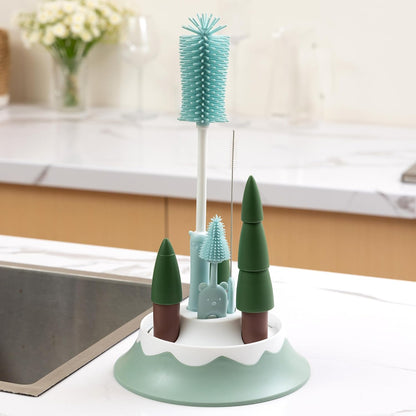 Silicone Bottle Cleaner Brush,13.4in Long Handle Water Cup Bottles Cleaner