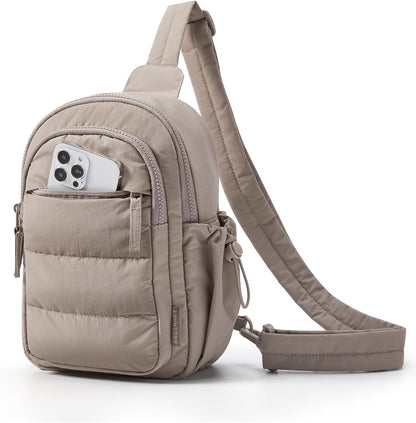 Small Sling Bag for Women, Puffer Crossbody Bag Hobo Handbag