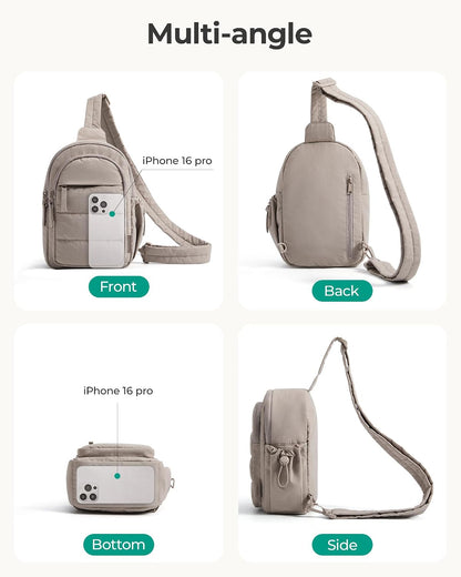 Small Sling Bag for Women, Puffer Crossbody Bag Hobo Handbag