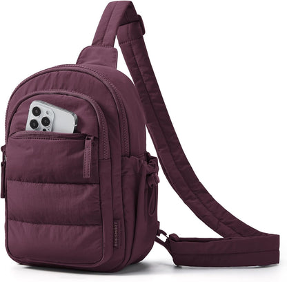 Small Sling Bag for Women, Puffer Crossbody Bag Hobo Handbag