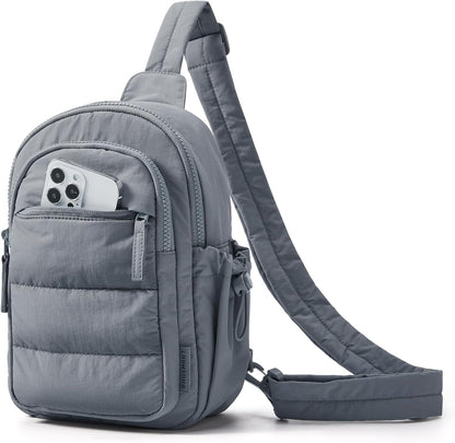 Small Sling Bag for Women, Puffer Crossbody Bag Hobo Handbag