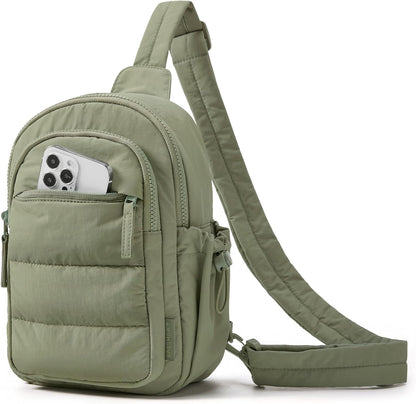 Small Sling Bag for Women, Puffer Crossbody Bag Hobo Handbag