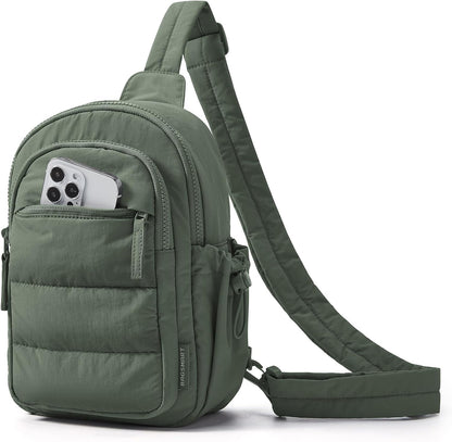 Small Sling Bag for Women, Puffer Crossbody Bag Hobo Handbag