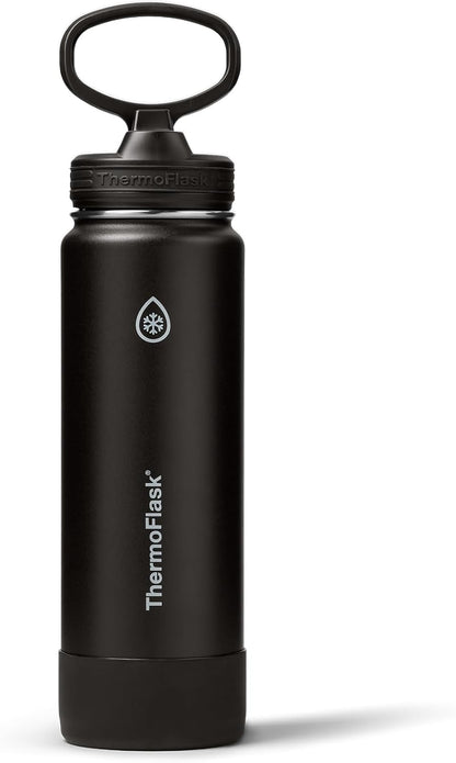 Insulated Water Bottle with Straw Lid (24 oz, Lemonade Stand) - Leakproof, Stainless Steel Water Bottle for Cold & Hot Drinks, Travel & Daily Hydration