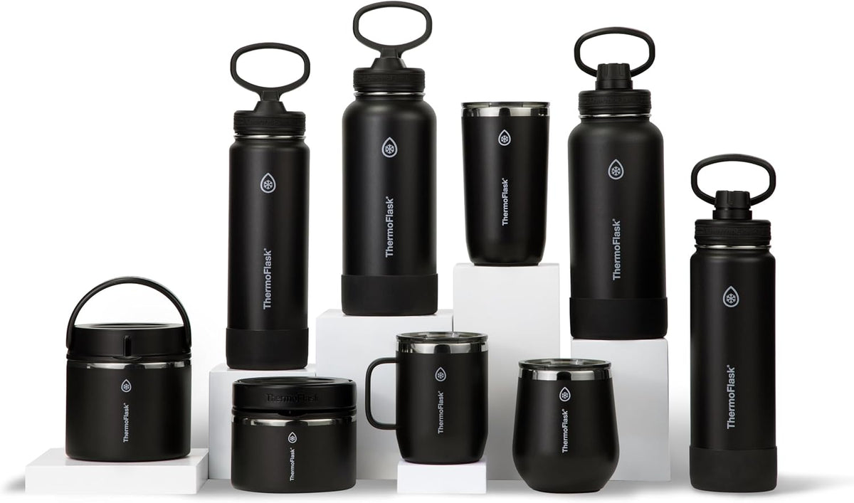 Insulated Water Bottle with Straw Lid (24 oz, Lemonade Stand) - Leakproof, Stainless Steel Water Bottle for Cold & Hot Drinks, Travel & Daily Hydration