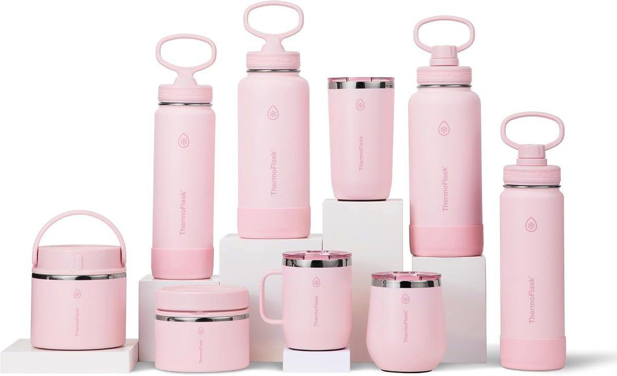 Insulated Water Bottle with Straw Lid (24 oz, Lemonade Stand) - Leakproof, Stainless Steel Water Bottle for Cold & Hot Drinks, Travel & Daily Hydration