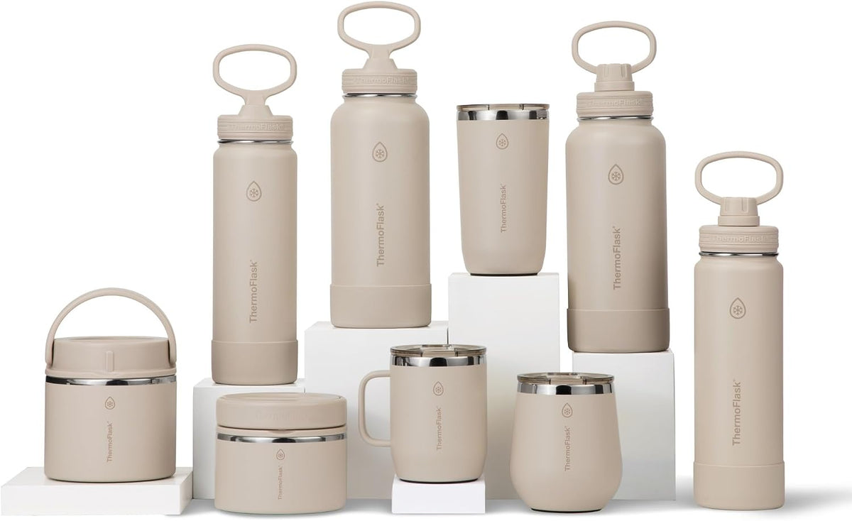 Insulated Water Bottle with Straw Lid (24 oz, Lemonade Stand) - Leakproof, Stainless Steel Water Bottle for Cold & Hot Drinks, Travel & Daily Hydration