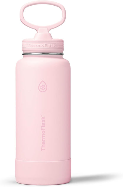 Insulated Water Bottle with Straw Lid (24 oz, Lemonade Stand) - Leakproof, Stainless Steel Water Bottle for Cold & Hot Drinks, Travel & Daily Hydration