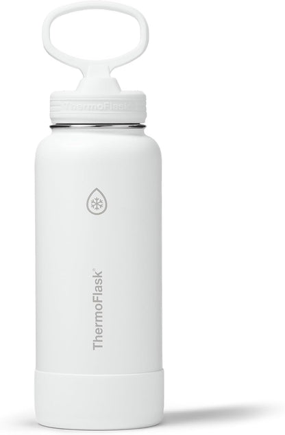 Insulated Water Bottle with Straw Lid (24 oz, Lemonade Stand) - Leakproof, Stainless Steel Water Bottle for Cold & Hot Drinks, Travel & Daily Hydration