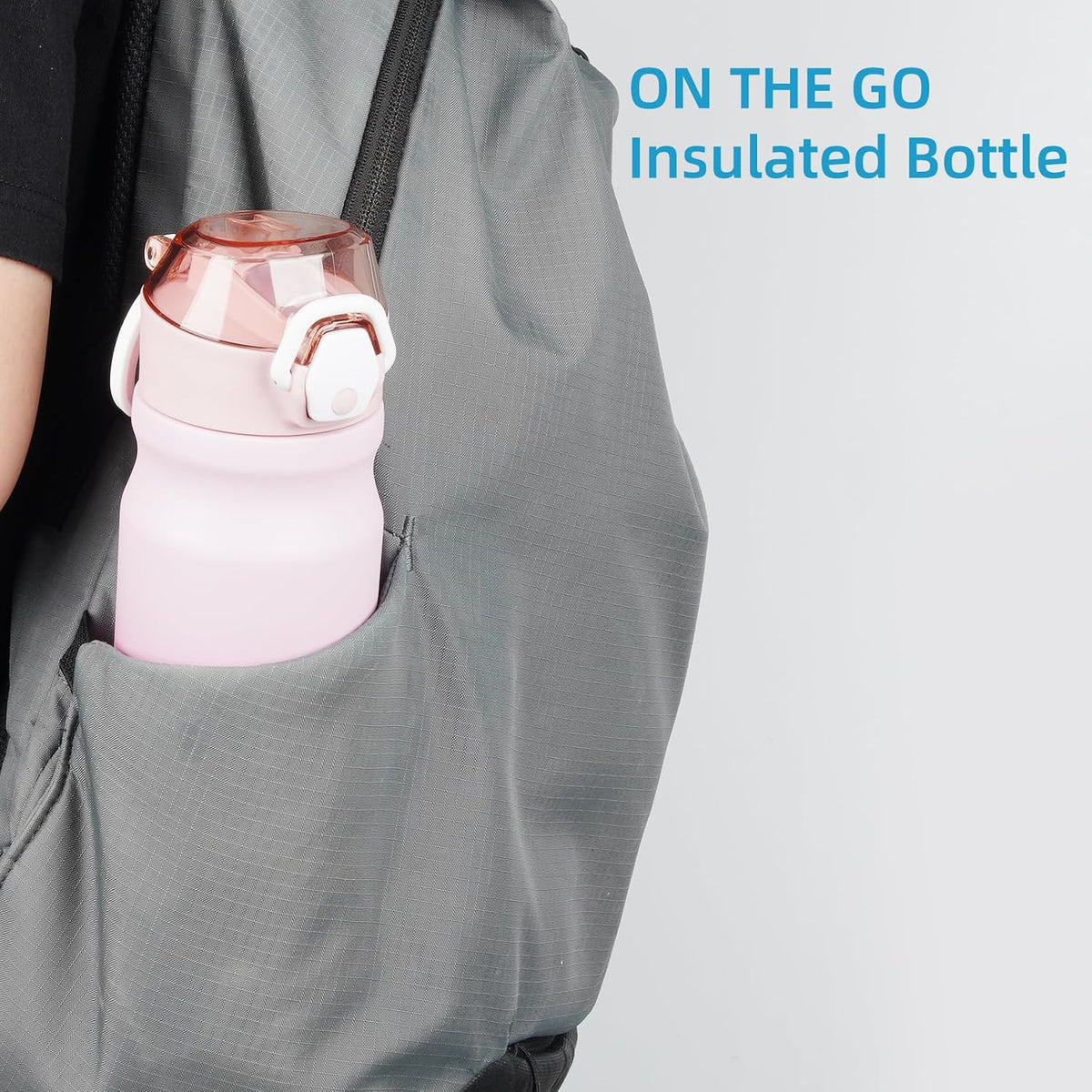 18 oz Insulated Stainless Steel Sports Water Bottle with Straw Lid