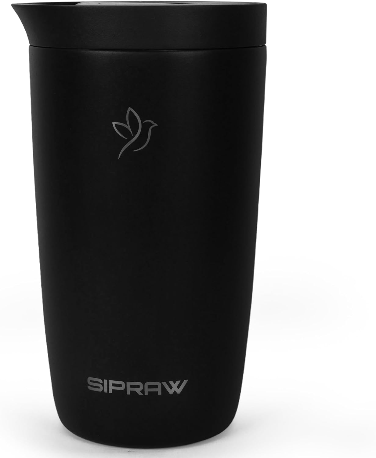 12oz Travel Coffee Mug with Lid | Insulated Stainless Steel Tumbler for Hot & Cold Drinks | Leakproof, Reusable, BPA Free, Dishwasher Safe, Cup Holder Friendly, White Smoke