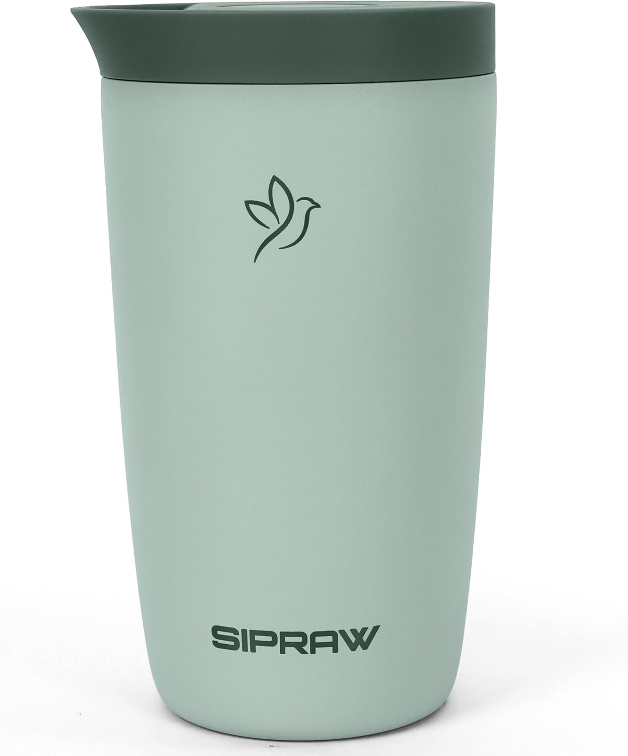 12oz Travel Coffee Mug with Lid | Insulated Stainless Steel Tumbler for Hot & Cold Drinks | Leakproof, Reusable, BPA Free, Dishwasher Safe, Cup Holder Friendly, White Smoke