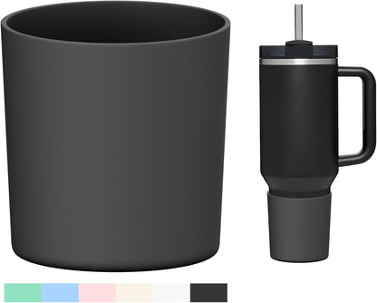 Higher Silicone Boot Compatible with Stanley Quencher H2.0 20/30/40oz | Tumbler Cups Anti-Slip & Anti-Scratch Soft Water Bottle Bottom Sleeve Cover Protector for IceFlow Flip 20/30oz, BPA Free - Colors A