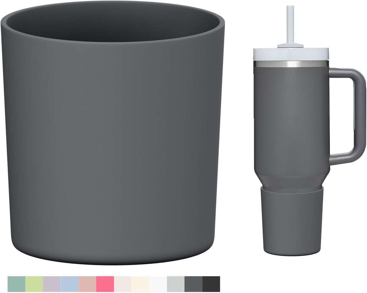 Higher Silicone Boot Compatible with Stanley Quencher H2.0 20/30/40oz | Tumbler Cups Anti-Slip & Anti-Scratch Soft Water Bottle Bottom Sleeve Cover Protector for IceFlow Flip 20/30oz, BPA Free - Colors A